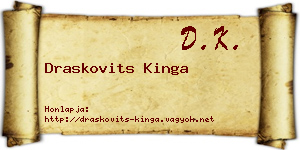 Draskovits Kinga névjegykártya