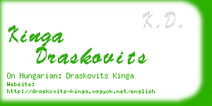 kinga draskovits business card